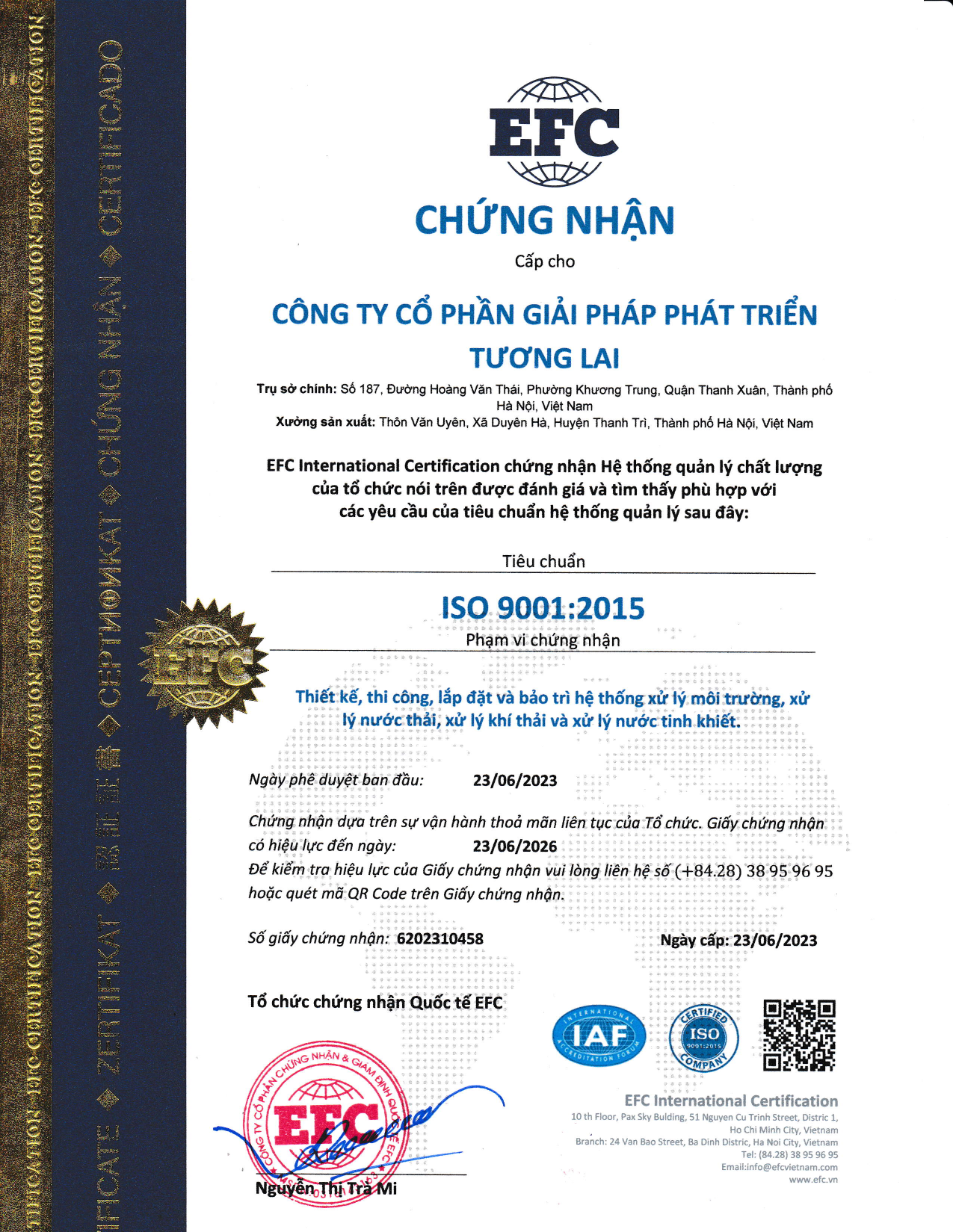 FUDESO., JSC đạt chứng nhận ISO quốc tế